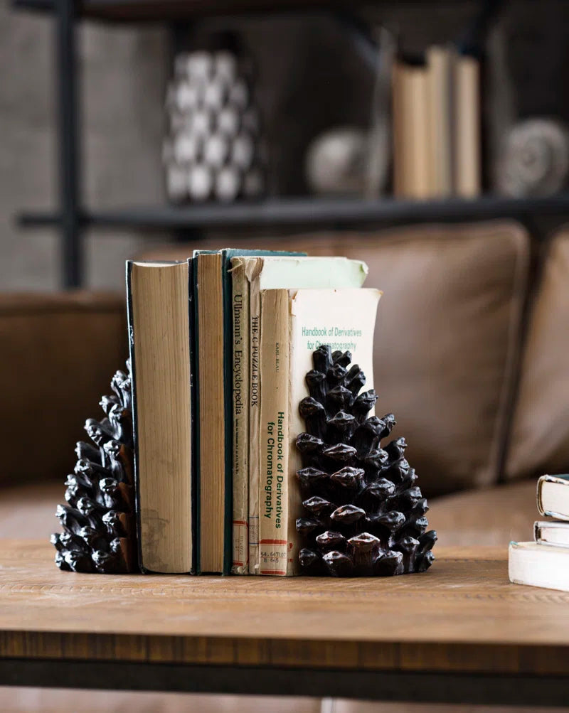 Aseneth Resin Pinecone Bookends