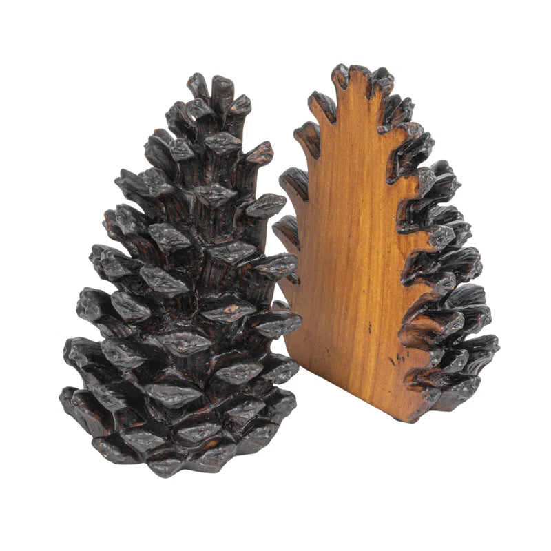 Aseneth Resin Pinecone Bookends