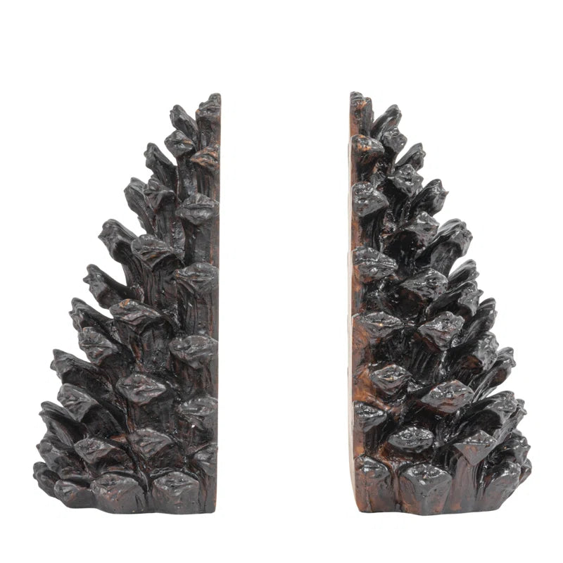 Aseneth Resin Pinecone Bookends