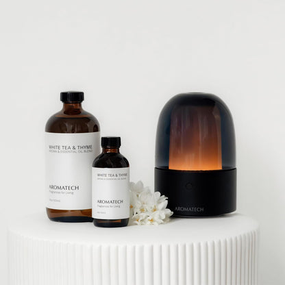 White Tea and Thyme Aroma Essential Oil Blend: Luxury Hotel Inspired Aromatherapy with Tea Leaf, Fresh Thyme & Amber for Ultrasonic Diffusers & Nebulizers - 0.3 Fl Oz, 10 Ml