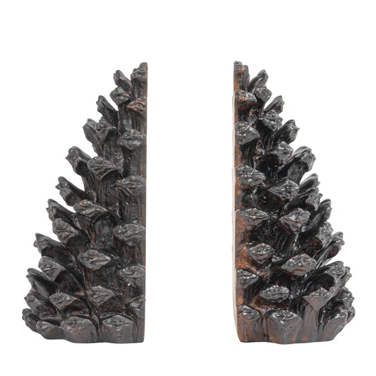 Aseneth Resin Pinecone Bookends